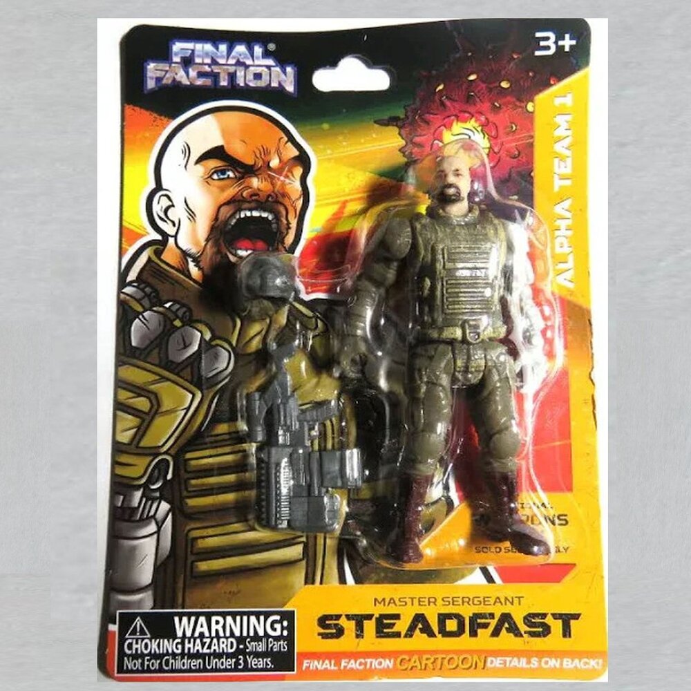 Final Faction Alpha Team 1 Master Sergeant Steadfast Figure Measures 4 Inches